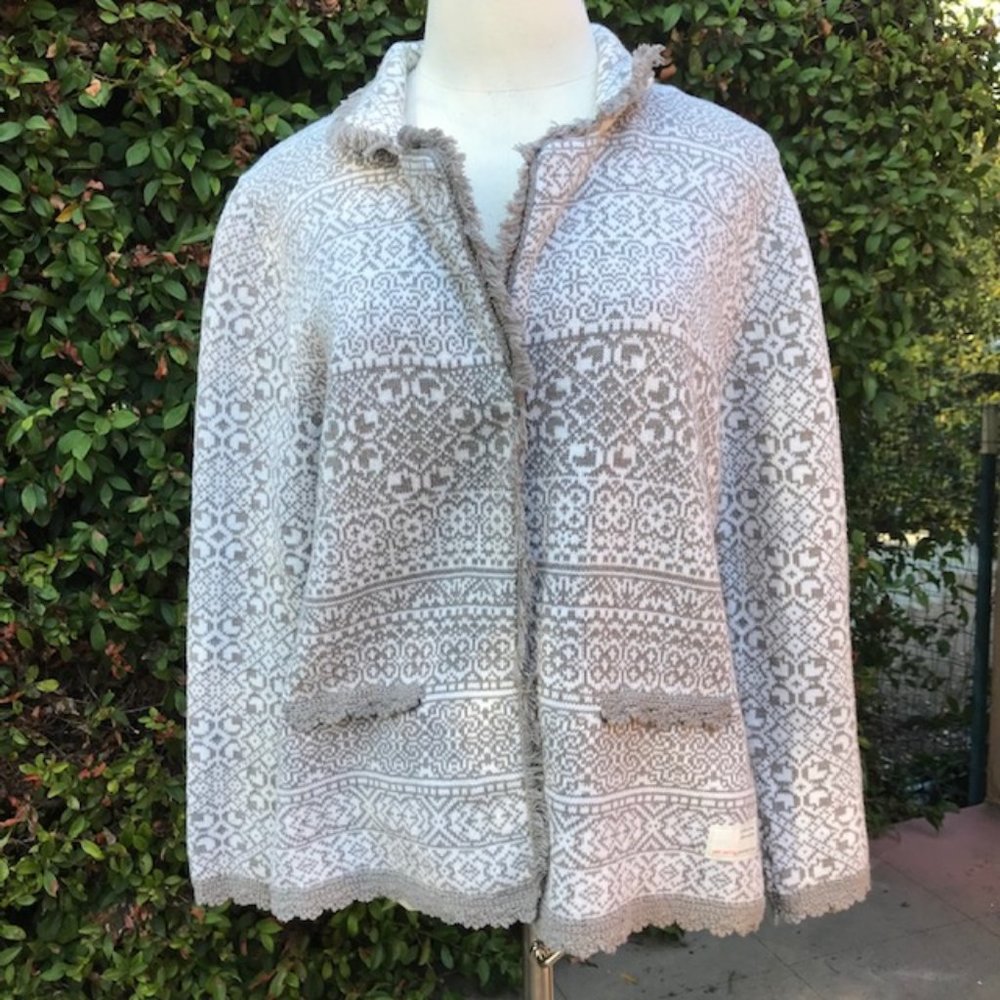 Odd Molly Jacket Gray/Brown/Off White NWOT  Size L (12)
